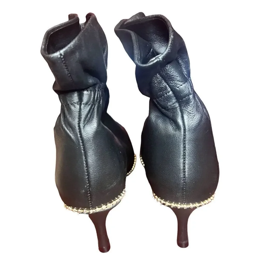 Coach Wynie Bootie in Black with Gold NWOB Size 6 1/2